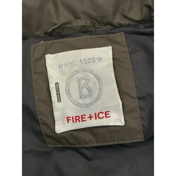Bogner Fire + Ice Womens Down Puffer Vest Size 10 Chocolate Brown Snap Closure - Picture 4 of 5